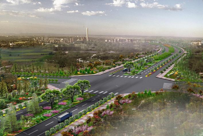 图纸 园林设计图 园林绿化及施工 道路及高速公路绿化设计图 道路绿化